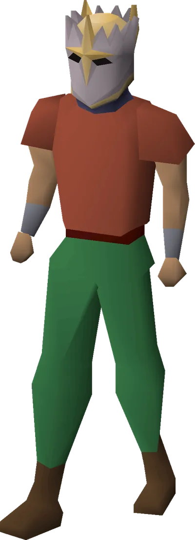 Justiciar faceguard equipped image
