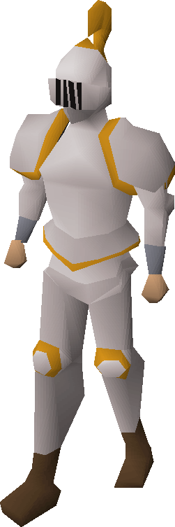 OSRS character wearing full Proselyte prayer armour