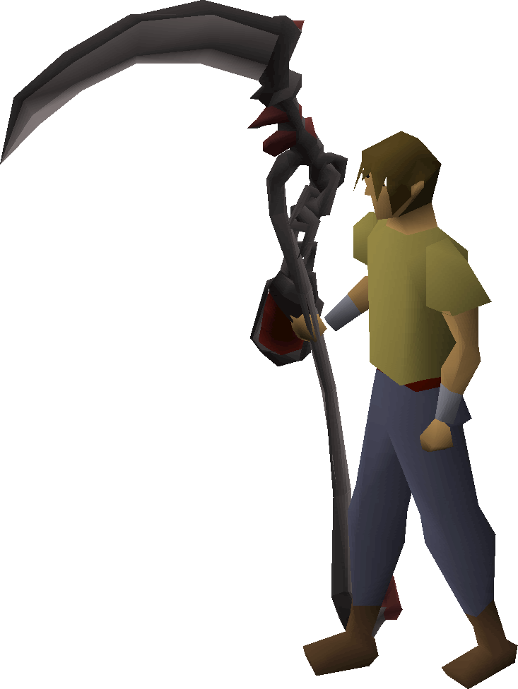 OSRS character wielding the Scythe of Vitur