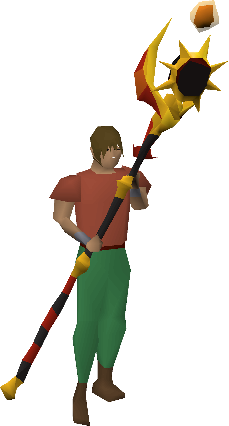 OSRS character wielding Tumeken’s Shadow